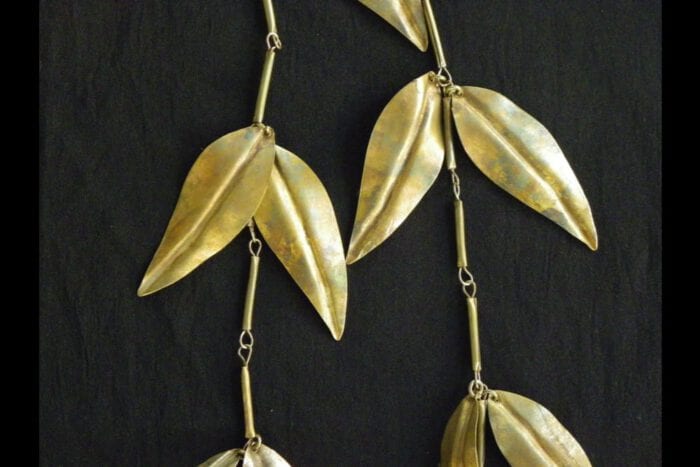 Limited Edition Unpolished Brass Maile Lei - Image 10