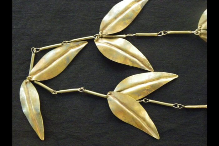 Limited Edition Unpolished Brass Maile Lei - Image 9