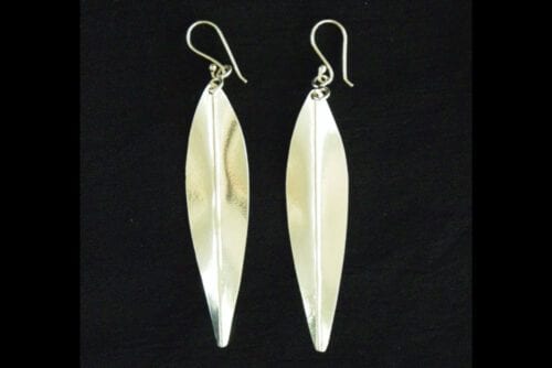 Polished 99.9% Silver Maile Earrings