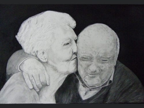 SUCCESS, original watercolor and pencil, 22 inches by 14 1/2 inches [56cm by 37cm]