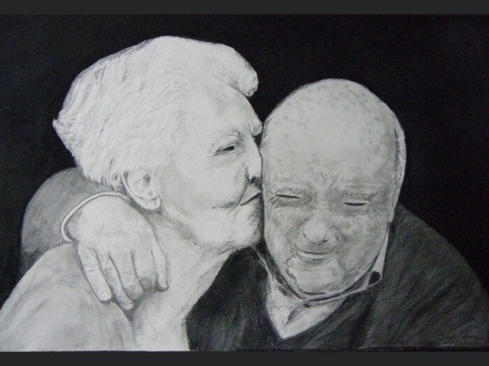 SUCCESS, original watercolor and pencil, 22 inches by 14 1/2 inches [56cm by 37cm]