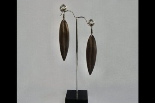 Antique Brass Hawaiian Maile Earrings