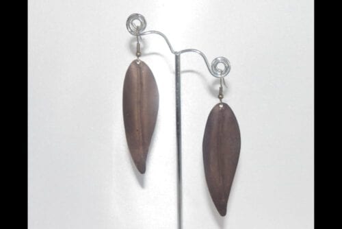 Antique Brass Hawaiian Maile Earrings