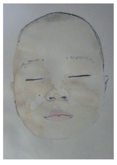 A Boy Named Egg, original watercolor 12 1/2' x 11", by Craig Moore