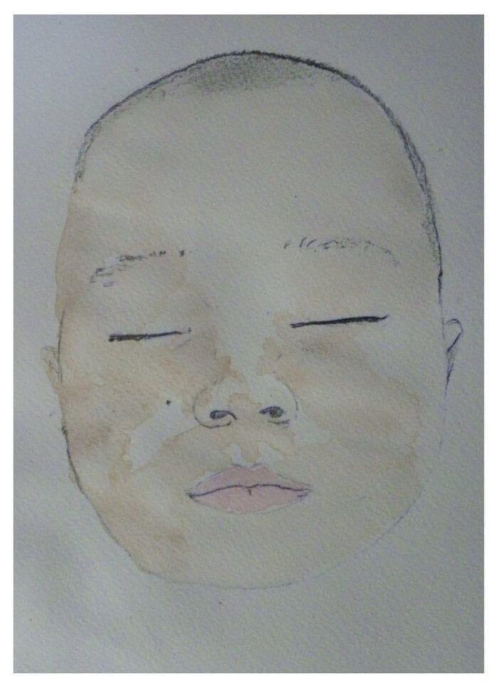 A Boy Named Egg, original watercolor 12 1/2' x 11", by Craig Moore