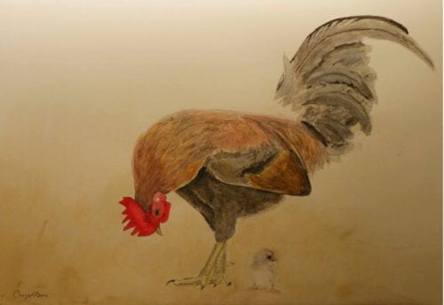 Me and My Dad, 22"x14 1/2" original watercolor by Craig Moore
