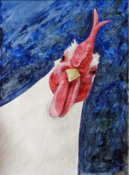 The Moment Before The Scream, original watercolor