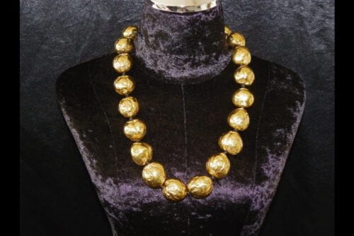 24K Gold Dipped Natural Kukui Nut Lei
