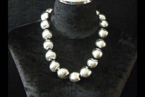 Silver Plated Smooth Kukui Nut Lei